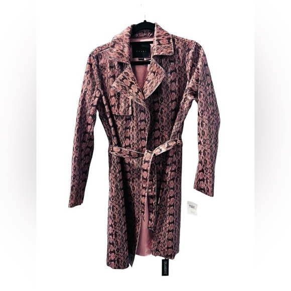 Blank NYC NWT Snakeskin Faux Leather Trench Coat Size XS Jacket NEW! - Picture 2 of 9